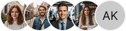 Collection of trader profile pictures displayed in the Flint Vermode review section